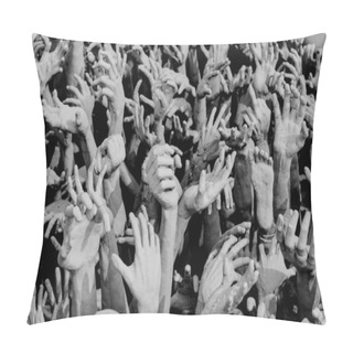 Personality  White Hand Statue, For Help, Foot One Pillow Covers