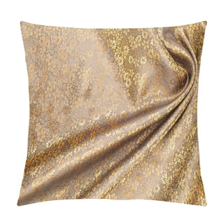 Personality  Silk Fabric Texture, Color Light Goldenrod Yellow, With Small Fl Pillow Covers