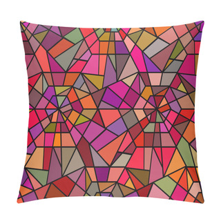 Personality  Seamless Texture With A Broken Stained Glass.  Pillow Covers