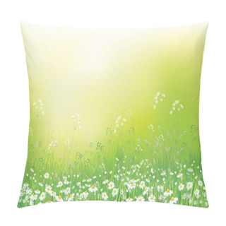 Personality  Chamomiles Flowers Field. Pillow Covers