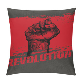 Personality  Revolution Fist Grunge Pillow Covers