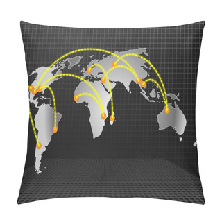 Personality  World Trades Background Pillow Covers