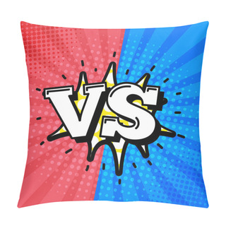 Personality  Versus Sign In Retro Comic Style Pillow Covers