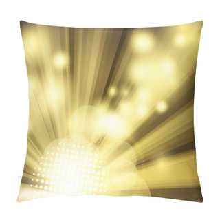 Personality  Golden Bright Disco Club Background Pillow Covers