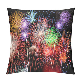 Personality  Fireworks Of Various Colors Pillow Covers