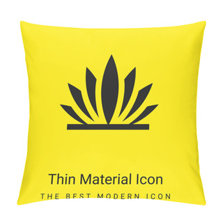 Personality  Agave Minimal Bright Yellow Material Icon Pillow Covers