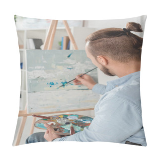 Personality  Man Painting On Canvas Pillow Covers