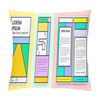 Personality  Set Of Visual Identity In Flat Style Pillow Covers