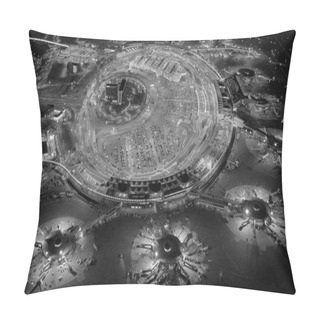 Personality  Aerial View Of Airport At Night Pillow Covers