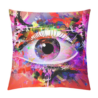 Personality  Human Colored Eye Pillow Covers