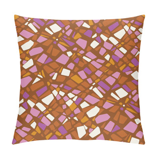 Personality  Vivid Modern Colors Abstract Mosaic Seamless Pattern For Background, Wrap, Fabric, Textile, Wrap, Surface, Web And Print Design. Geometric Natural Surface Vibes Fabric Repeatable Motif Pillow Covers