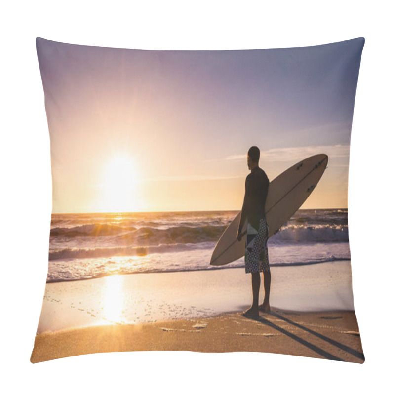 Personality  Surfer Watching The Waves Pillow Covers