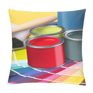 Personality  Selectionof Painting And Home Decorating Coloured Swatches Pillow Covers