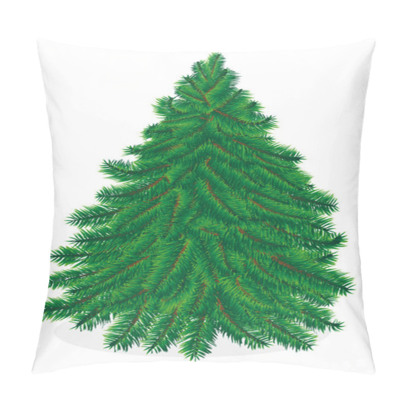 Personality  Christmas Tree Vector On A White Background Pillow Covers