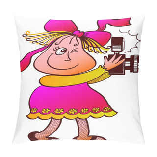 Personality  Cute Old Fashioned Girl Pillow Covers
