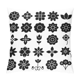 Personality  Florals And Flower Vector Icons Set That Can Be Easily Modified Or Edit  Pillow Covers