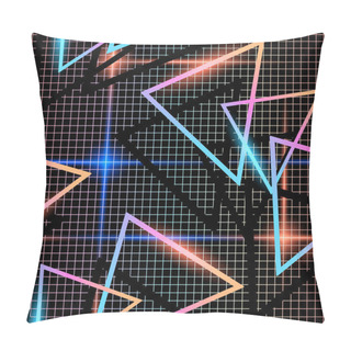 Personality  Retrofuturistic Abstract Seamless Background Pillow Covers