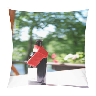 Personality  Wine Bottle On Table Pillow Covers