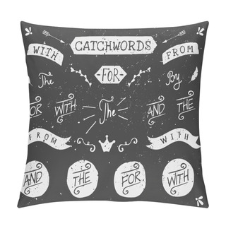 Personality  Hand Drawn Chalkboard Catchwords Pillow Covers