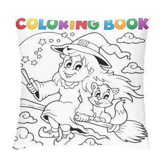 Personality  Coloring Book Halloween Image 1 Pillow Covers