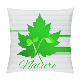 Personality  Vector Background With New Young Plant.  Pillow Covers