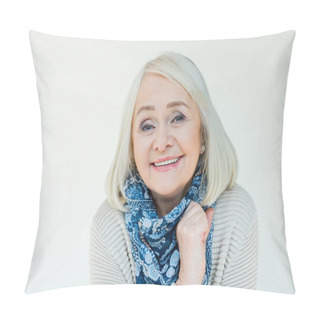 Personality  Smiling Senior Woman Pillow Covers