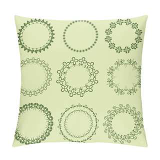 Personality  Vintage Round Frames - Illustration Pillow Covers