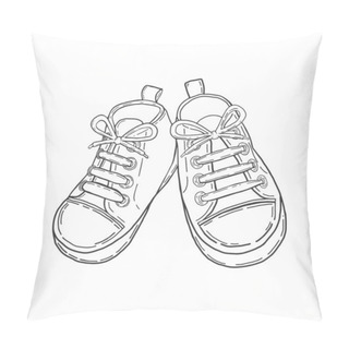 Personality  Hand Drawn Baby Shoes Pillow Covers