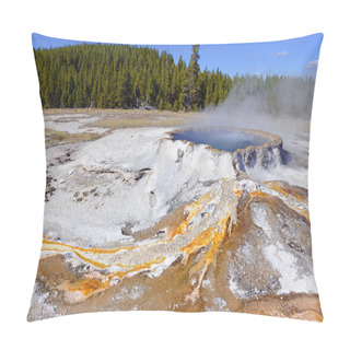 Personality  Geothermal Features In Yellowstone National Park Pillow Covers