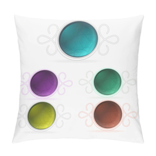 Personality  Set Of Colored Buttons Pillow Covers