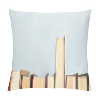 Personality  Collection Of Old Books On Light Background Pillow Covers