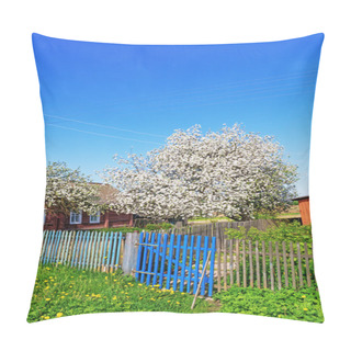 Personality  Spring Garden In The Village - Blooming Apple Trees. Pillow Covers