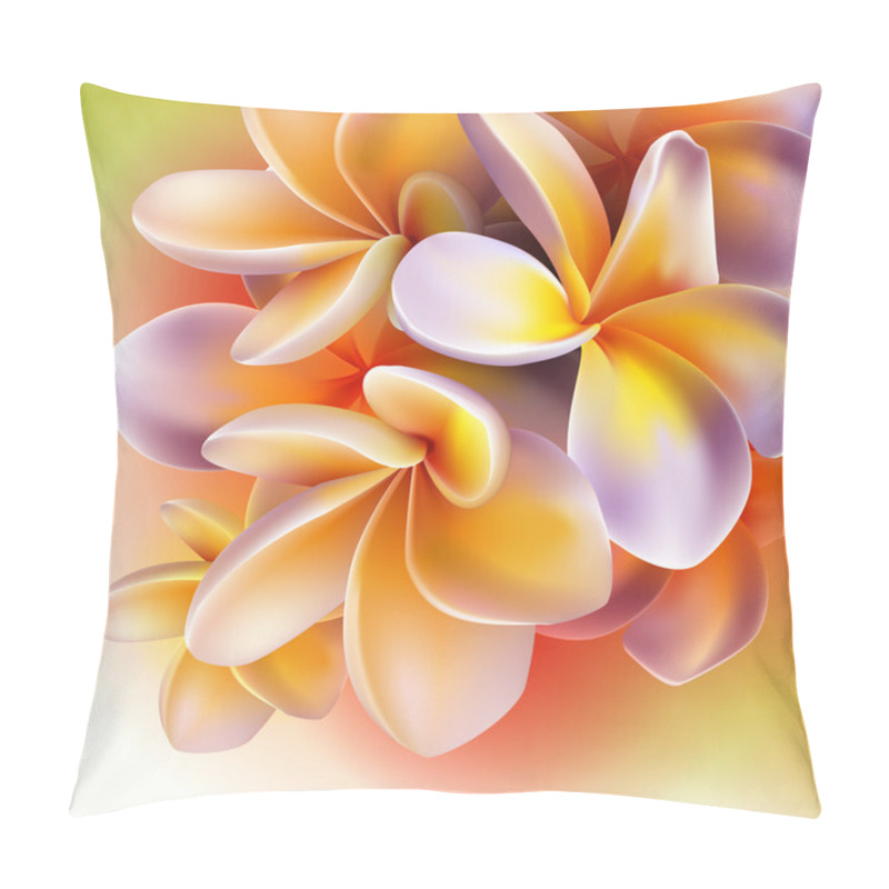 Personality  Frangipani Flowers Pillow Covers