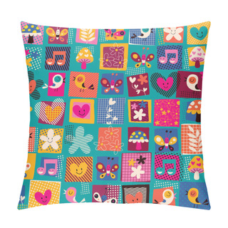 Personality  Cute Flowers, Birds & Hearts Pattern Pillow Covers