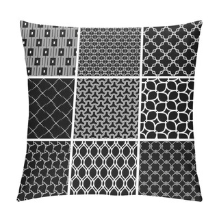 Personality  Set Of Vector Seamless Geometric Backgrounds Pillow Covers