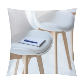 Personality  Notepad And Pen On Chair In Modern Office Pillow Covers