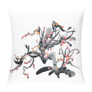 Personality  Watercolor Blossoming Flowers Pillow Covers