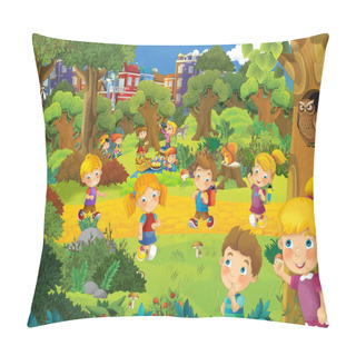 Personality  Happy Kids In The Park Pillow Covers