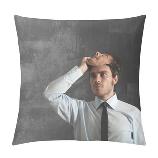 Personality  Businessman And Mask Pillow Covers