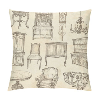 Personality  Furniture - Freehand Sketches On Paper Pillow Covers