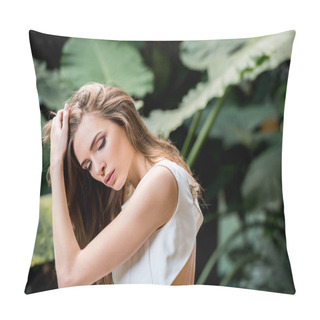 Personality  Woman In White Dress  Pillow Covers