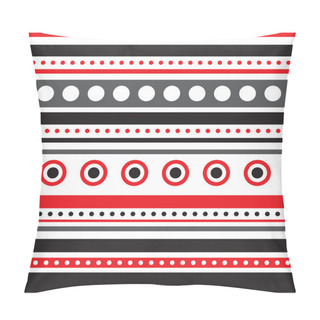 Personality  Vector Horizontal Stripes And Circles Seamless Pillow Covers