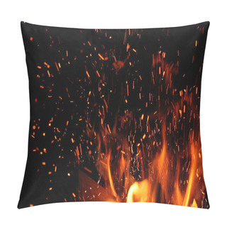 Personality  Burning Log And Fire Spark Pillow Covers