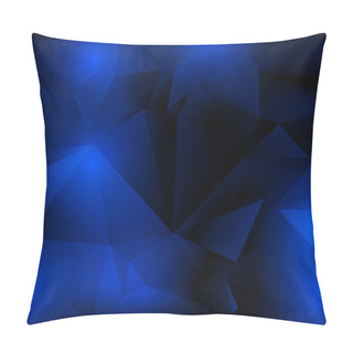 Personality  Blue Dark Triangles Abstract Background Pillow Covers