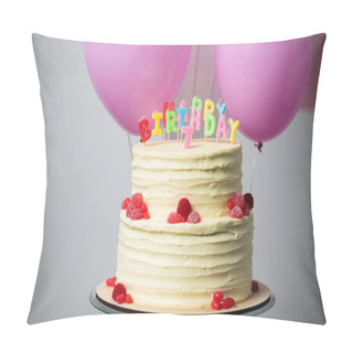Personality  Birthday Cake With Number Seven  Pillow Covers