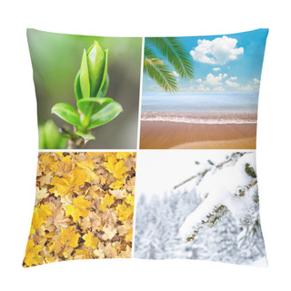 Personality  Four Season Conceptual Collage Pillow Covers