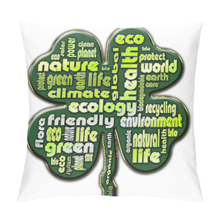 Personality  Cloud Of Words That Describe Aspects Of Ecology Pillow Covers