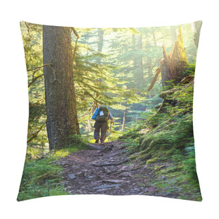 Personality  Hike In Forest Pillow Covers