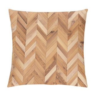 Personality  Chevron Natural Parquet Seamless Floor Texture Pillow Covers