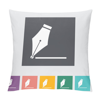 Personality  Nib Flat Icon Pillow Covers